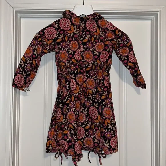 HANNA ANDERSSON girls corduroy autumn floral dress. Size 110 (5) - Picture 2 of 8